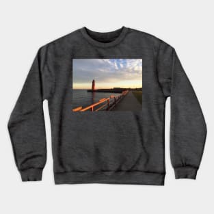 Milwaukee Lighthouse Sunset Crewneck Sweatshirt